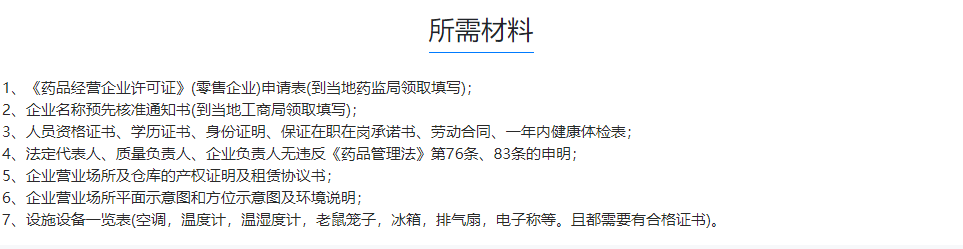 青島藥品經(jīng)營許可證的代辦